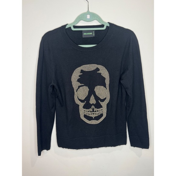 Zadig & Voltaire Sweaters - Zadig & Voltaire Miss Bis Embellished Cashmere Sweater Black sz M